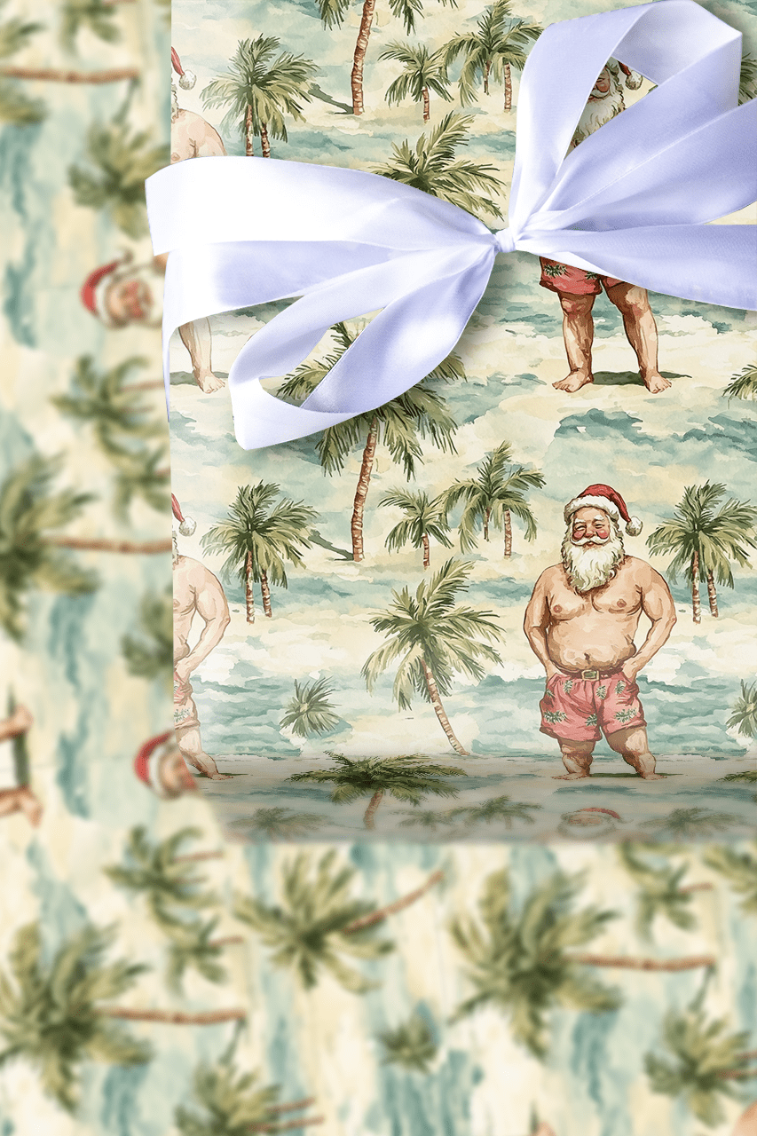 Sunny Santa - Wrapping Paper - Aspen & Arlo