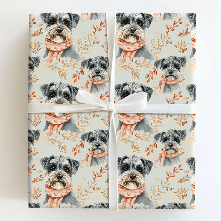Bundle Up with the Schnauzer - Wrapping Paper - Aspen & Arlo
