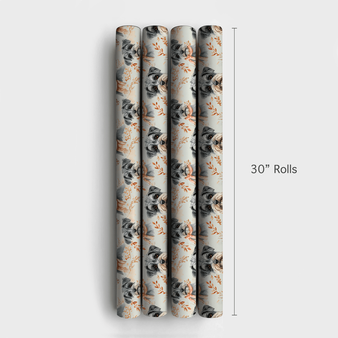 Bundle Up with the Schnauzer - Wrapping Paper - Aspen & Arlo