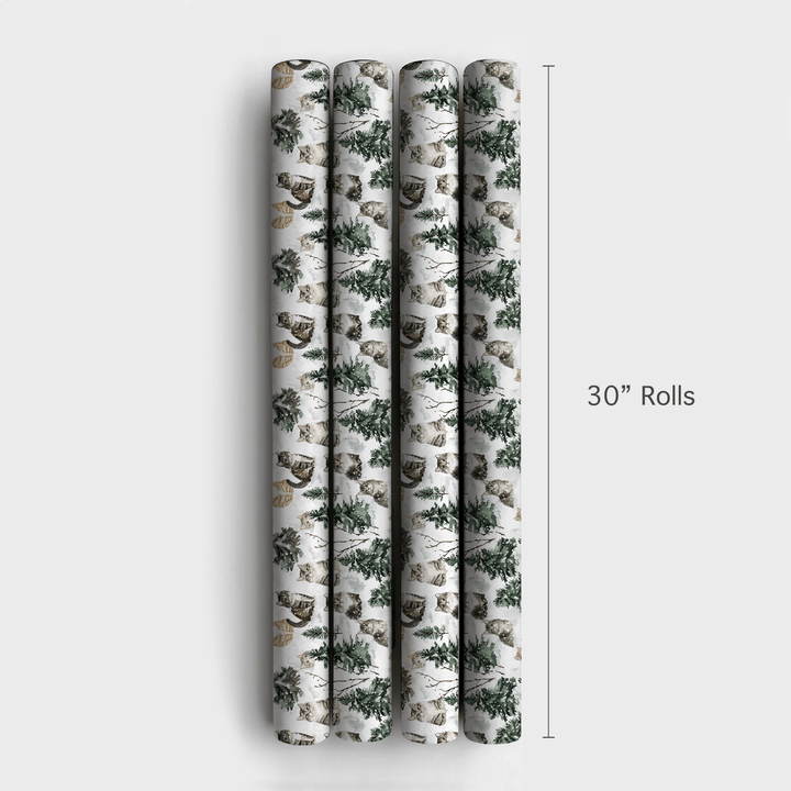 Snow Cat - Wrapping Paper - Aspen & Arlo