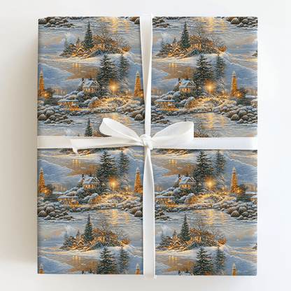 Snowy Seashell Bay - Wrapping Paper - Aspen & Arlo
