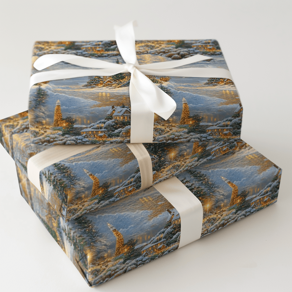 Snowy Seashell Bay - Wrapping Paper - Aspen & Arlo