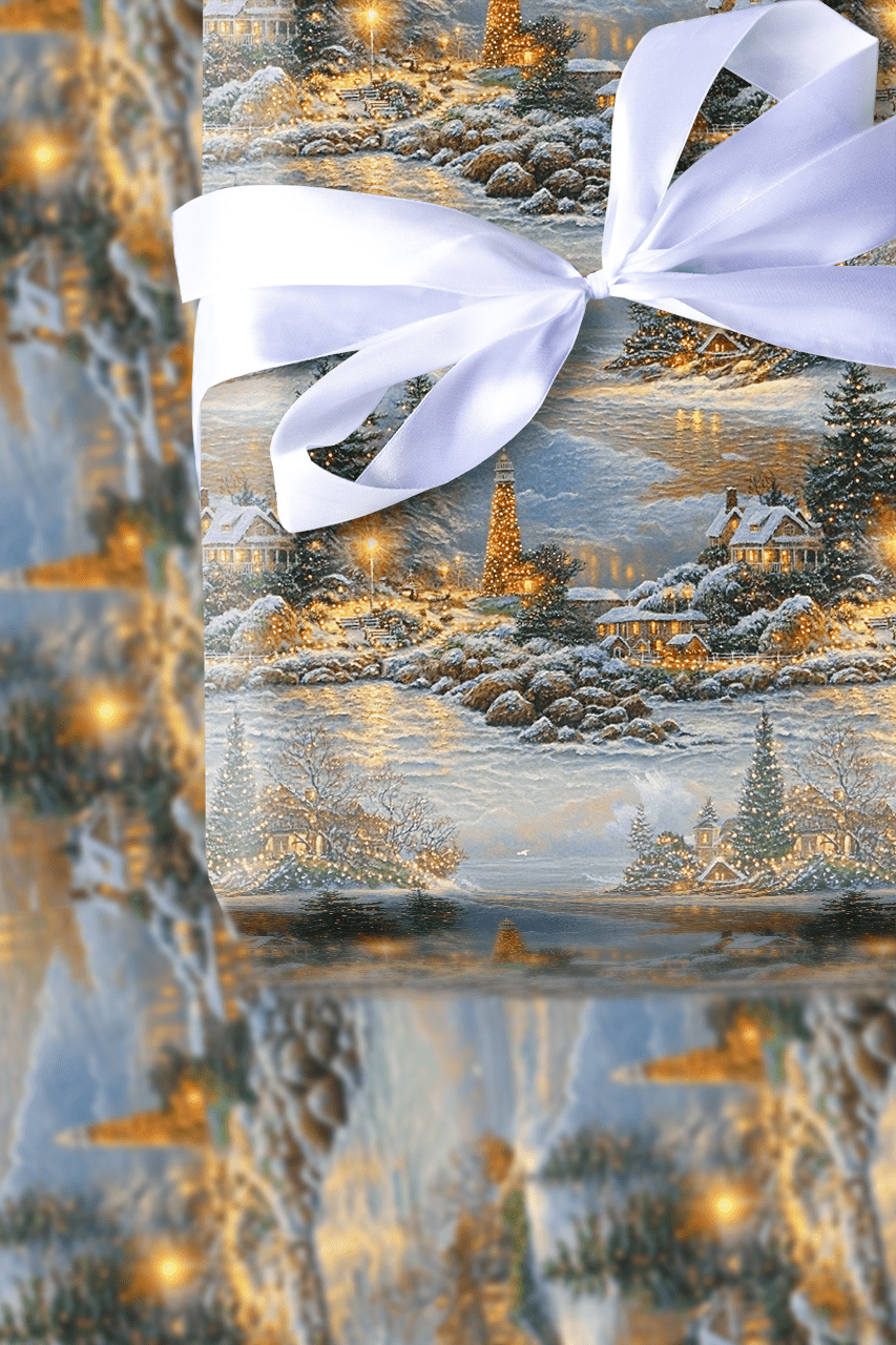 Snowy Seashell Bay - Wrapping Paper - Aspen & Arlo