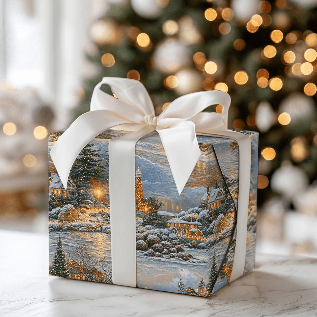 Snowy Seashell Bay - Wrapping Paper - Aspen & Arlo