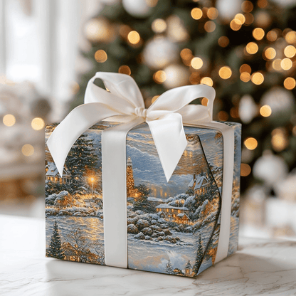 Snowy Seashell Bay - Wrapping Paper - Aspen & Arlo