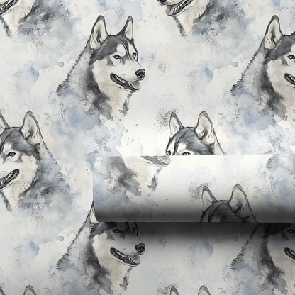 Go Husky Grey - Wrapping Paper - Aspen & Arlo