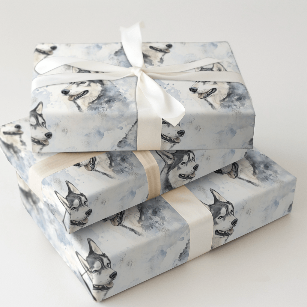 Go Husky Grey - Wrapping Paper - Aspen & Arlo