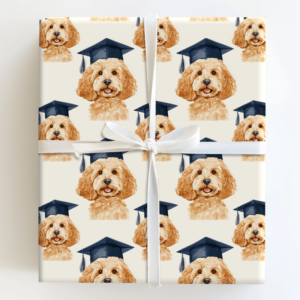 Goldendoodle Graduate - Wrapping Paper - Aspen & Arlo