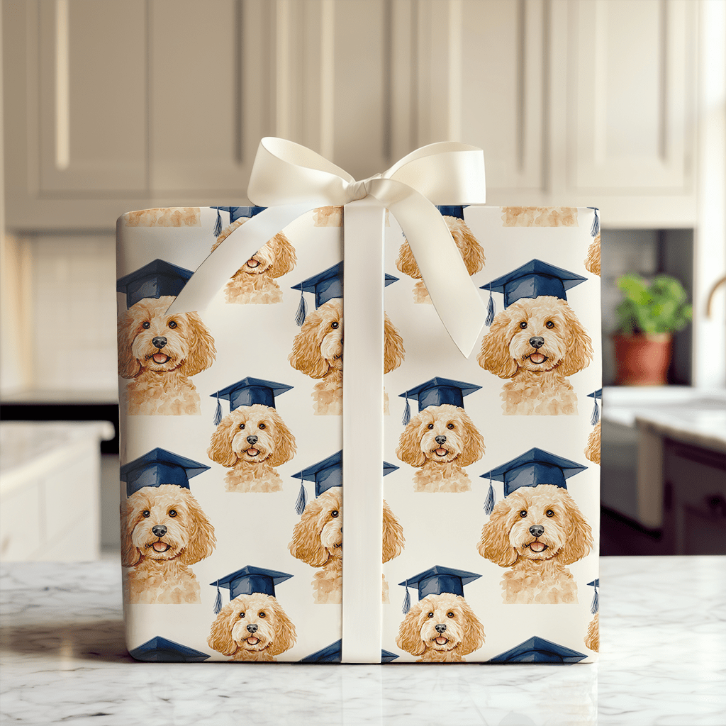 Goldendoodle Graduate - Wrapping Paper - Aspen & Arlo