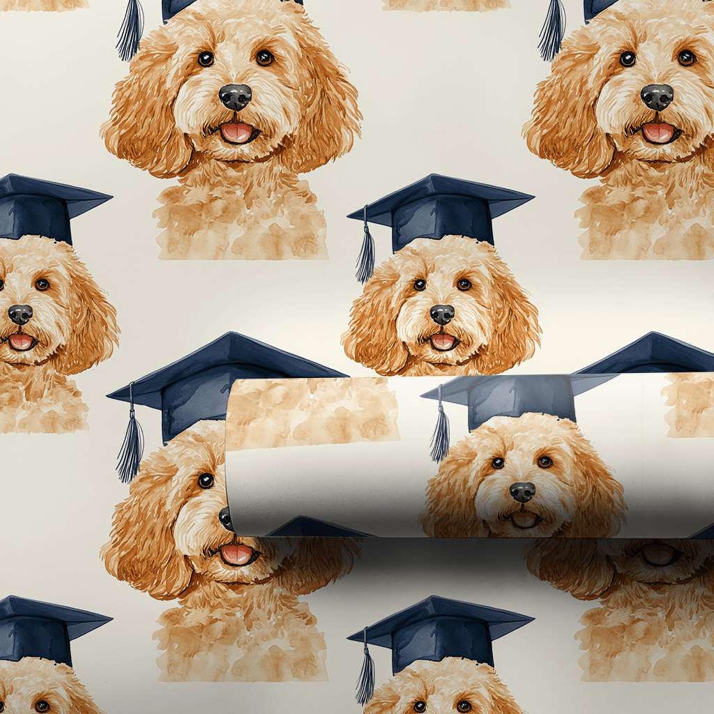 Goldendoodle Graduate - Wrapping Paper - Aspen & Arlo