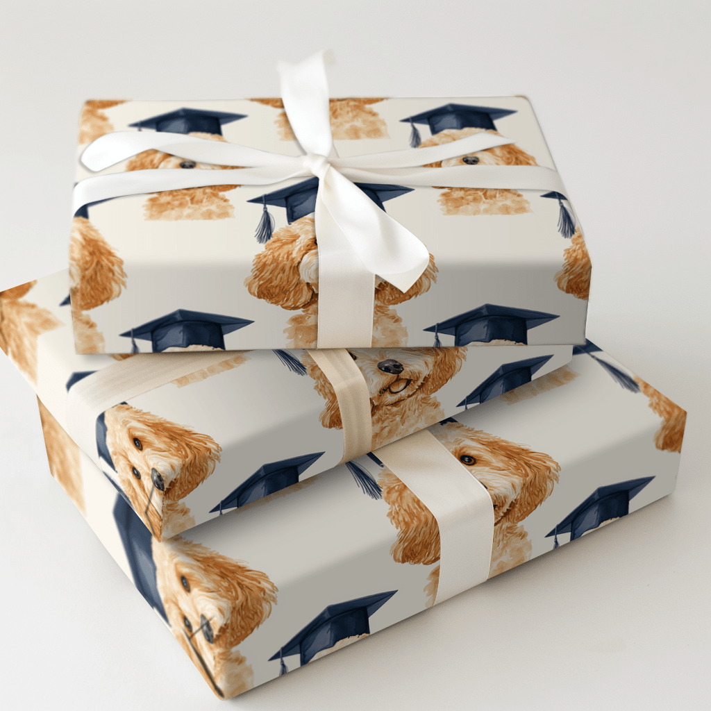 Goldendoodle Graduate - Wrapping Paper - Aspen & Arlo