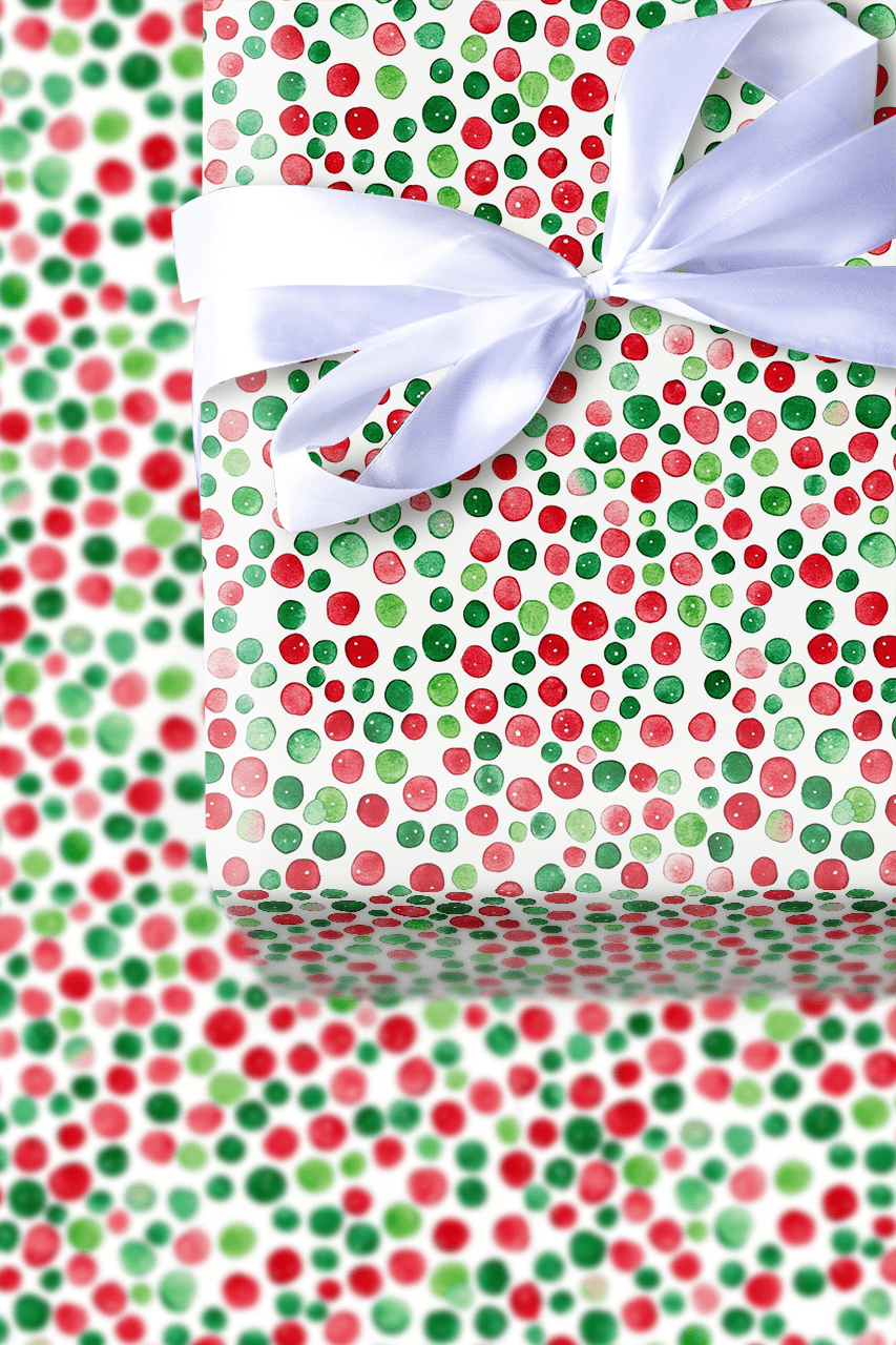 Polka Dot Holiday - Wrapping Paper - Aspen & Arlo