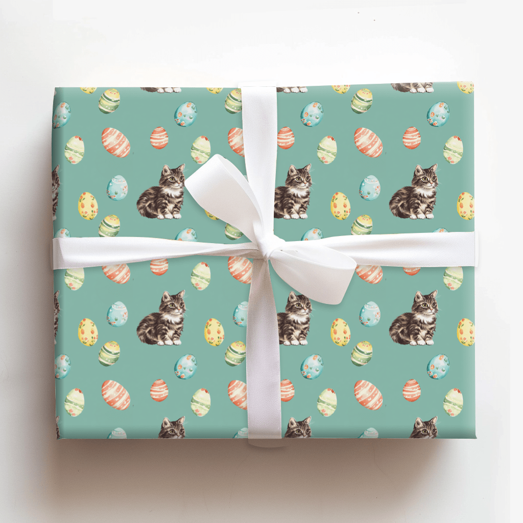 Easter Eggs with the Domestic Shorthair - Wrapping Paper - Aspen & Arlo