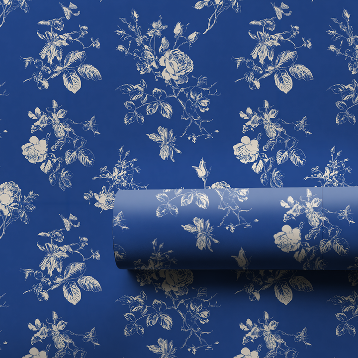 Blue Rose Toile