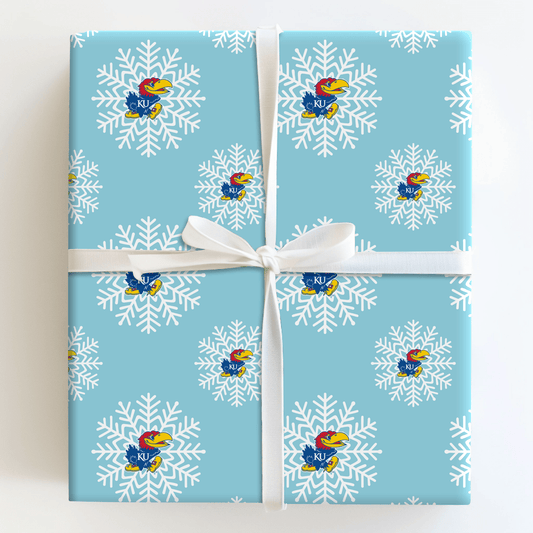 Jayhawk Snowflake - Wrapping Paper - Aspen & Arlo