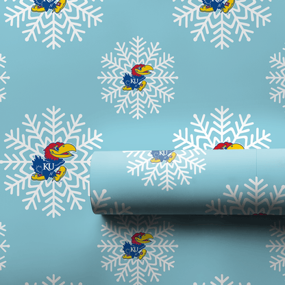 Jayhawk Snowflake - Wrapping Paper - Aspen & Arlo