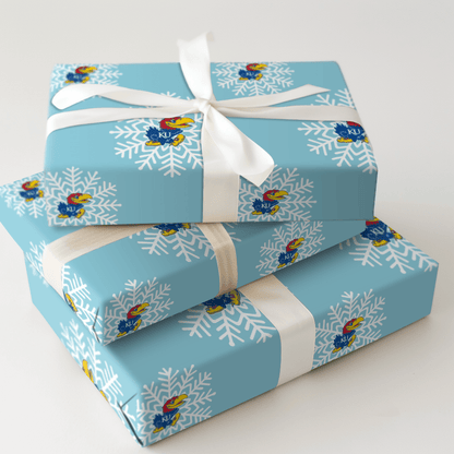 Jayhawk Snowflake - Wrapping Paper - Aspen & Arlo