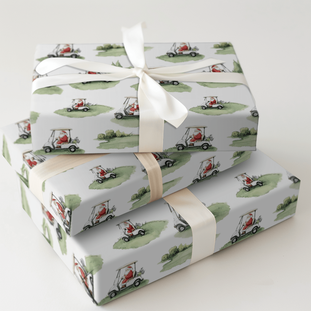 Tee Time Tidings - Wrapping Paper - Aspen & Arlo