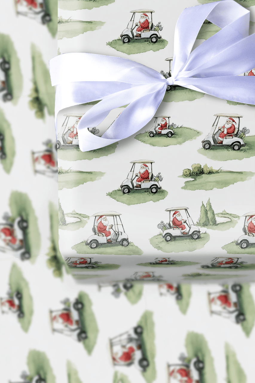 Tee Time Tidings - Wrapping Paper - Aspen & Arlo
