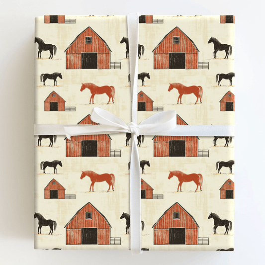 Barn Hearts - Wrapping Paper - Aspen & Arlo