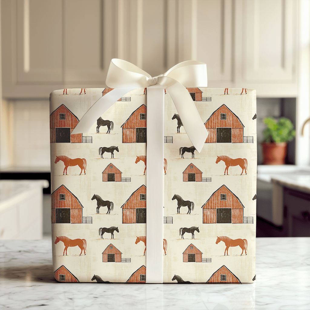 Barn Hearts - Wrapping Paper - Aspen & Arlo