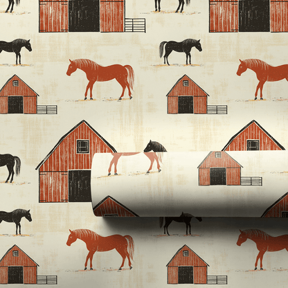 Barn Hearts - Wrapping Paper - Aspen & Arlo