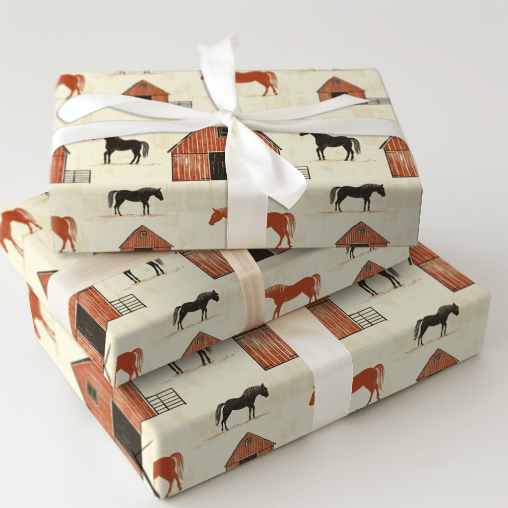 Barn Hearts - Wrapping Paper - Aspen & Arlo