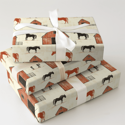 Barn Hearts - Wrapping Paper - Aspen & Arlo