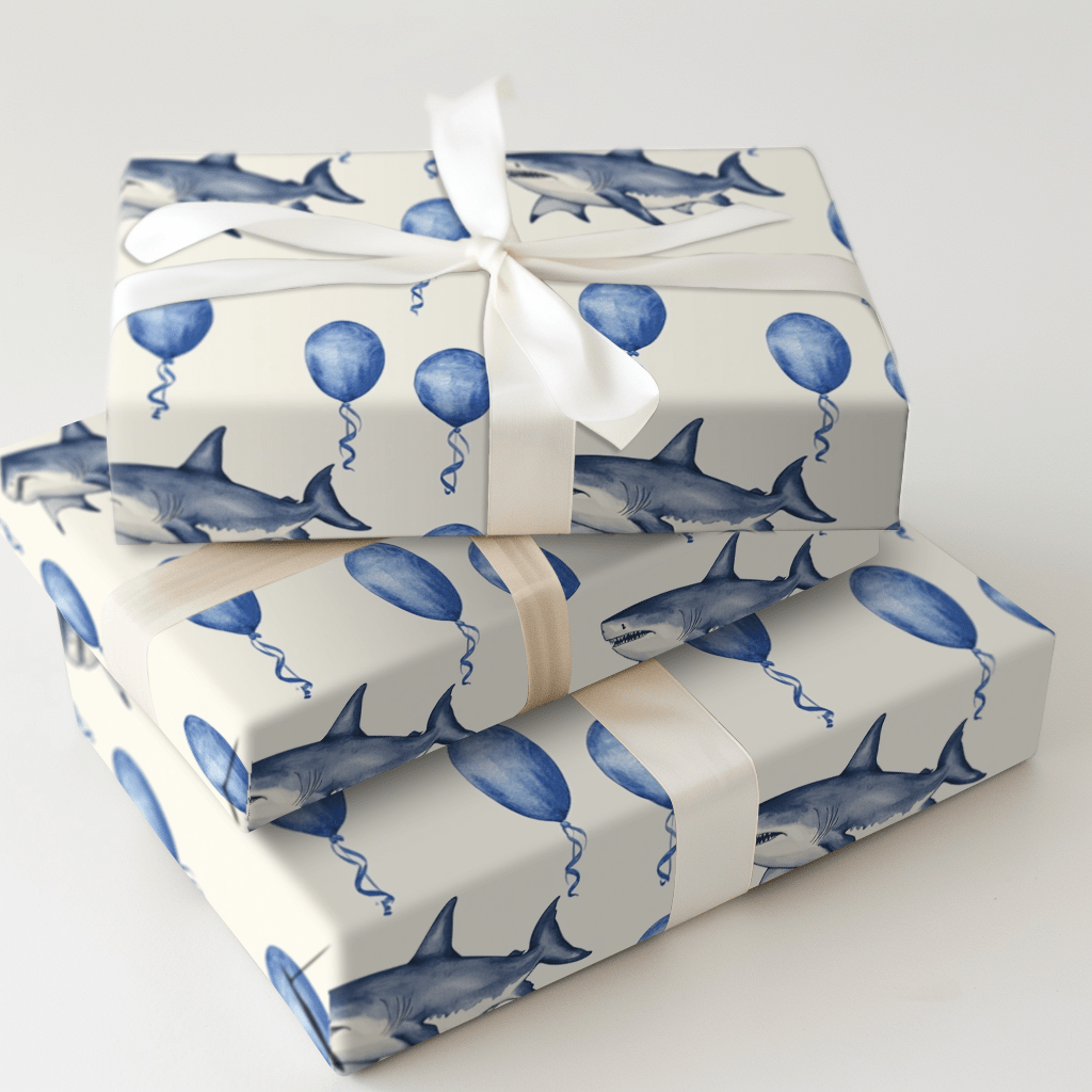 Party Like a Shark Star - Wrapping Paper - Aspen & Arlo