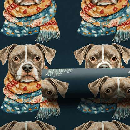 Bundle Up with the Pitbull - Wrapping Paper - Aspen & Arlo