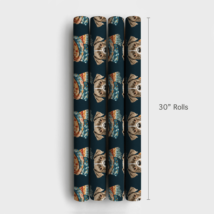 Bundle Up with the Pitbull - Wrapping Paper - Aspen & Arlo