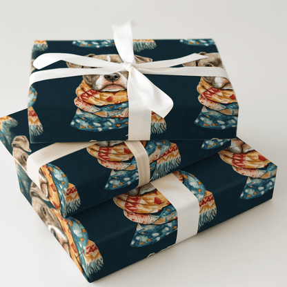 Bundle Up with the Pitbull - Wrapping Paper - Aspen & Arlo
