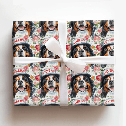 Mom's Favorite Bernese Mountain Dog - Wrapping Paper - Aspen & Arlo