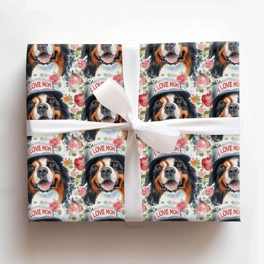 Mom's Favorite Bernese Mountain Dog - Wrapping Paper - Aspen & Arlo