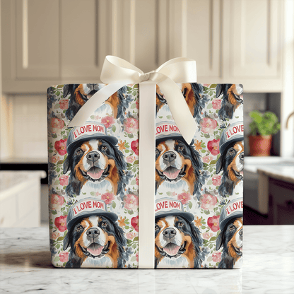 Mom's Favorite Bernese Mountain Dog - Wrapping Paper - Aspen & Arlo
