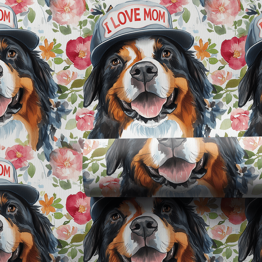 Mom's Favorite Bernese Mountain Dog - Wrapping Paper - Aspen & Arlo