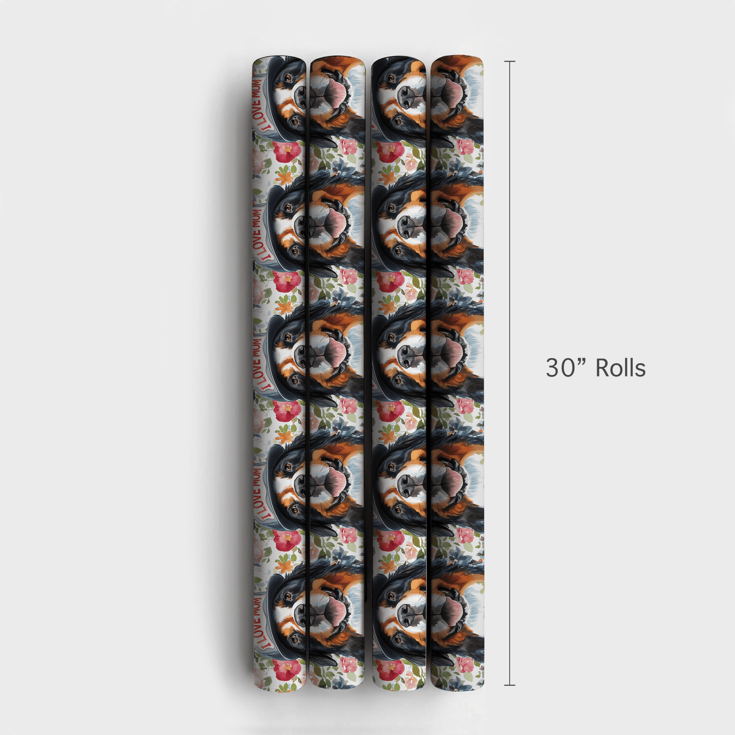 Mom's Favorite Bernese Mountain Dog - Wrapping Paper - Aspen & Arlo