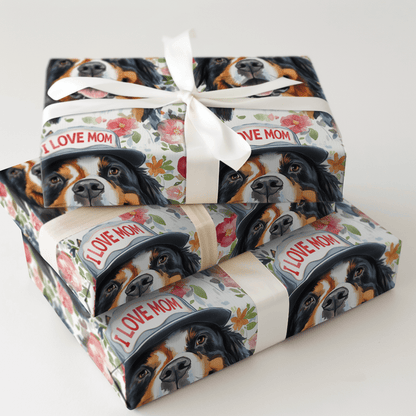Mom's Favorite Bernese Mountain Dog - Wrapping Paper - Aspen & Arlo