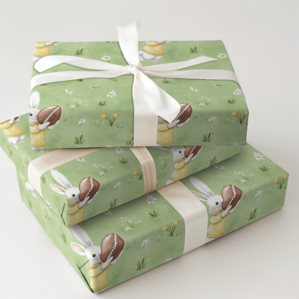 Touchdown Hare - Wrapping Paper - Aspen & Arlo