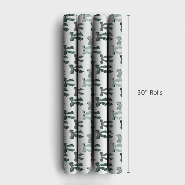 Bows of Holly Green - Wrapping Paper - Aspen & Arlo