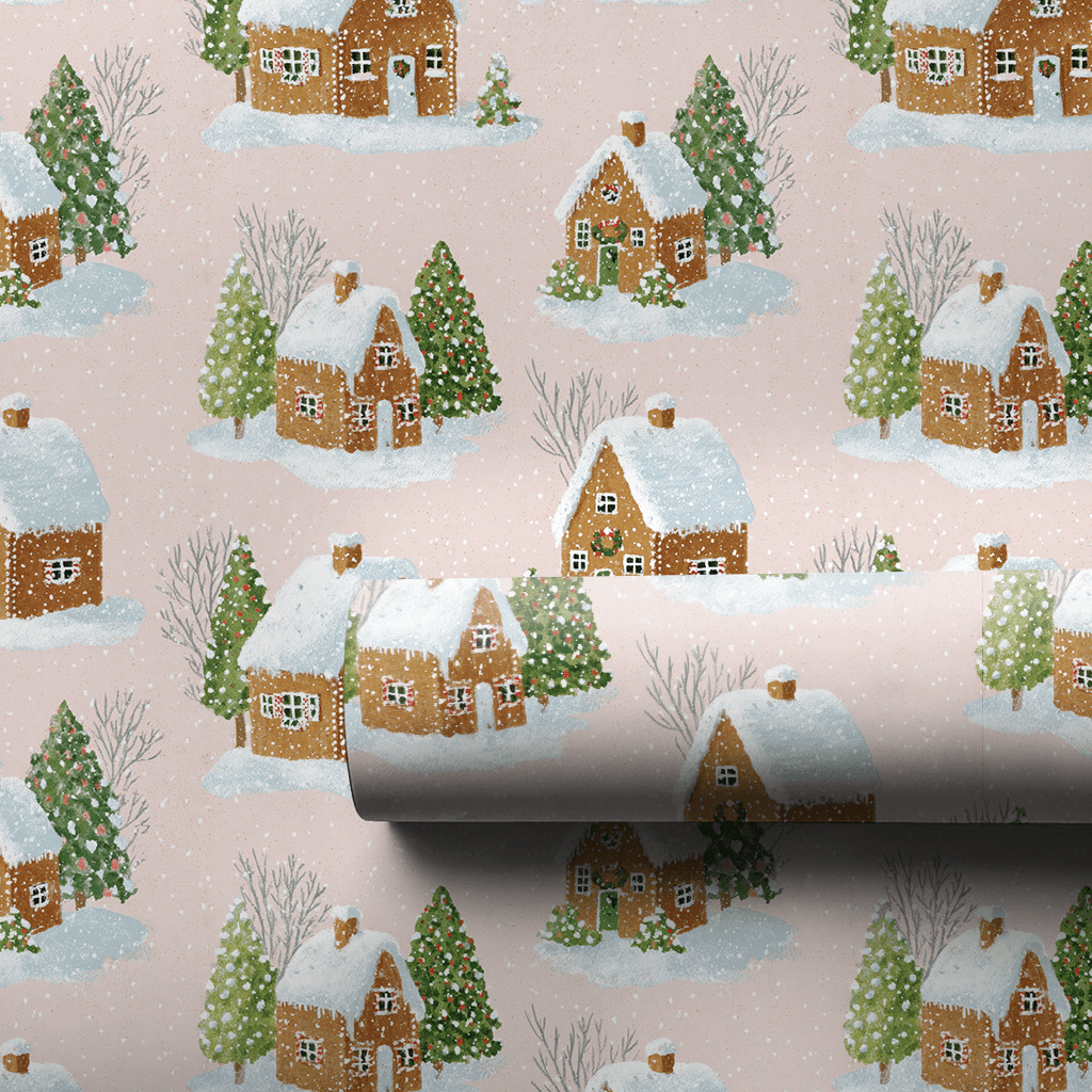 Gingerbread Village Town - Wrapping Paper - Aspen & Arlo