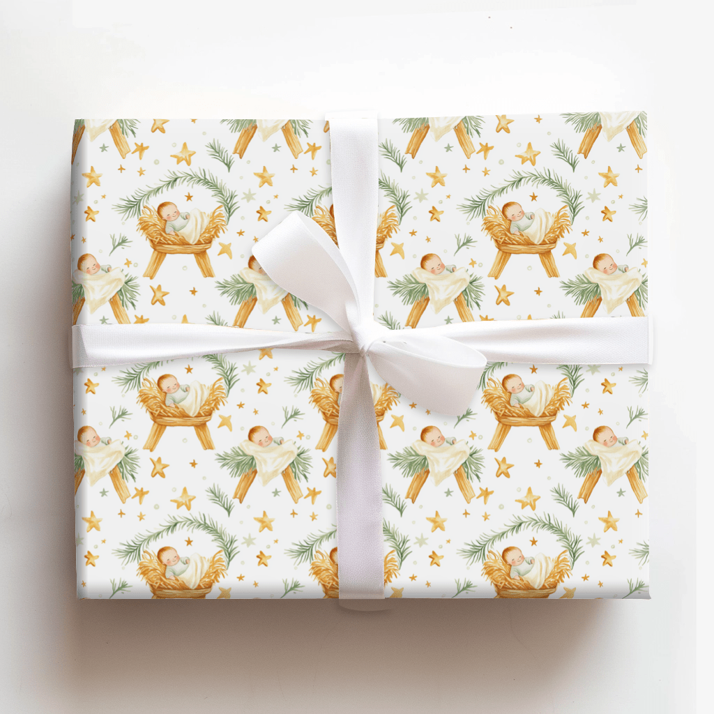 No Crib For A Bed - Wrapping Paper - Aspen & Arlo