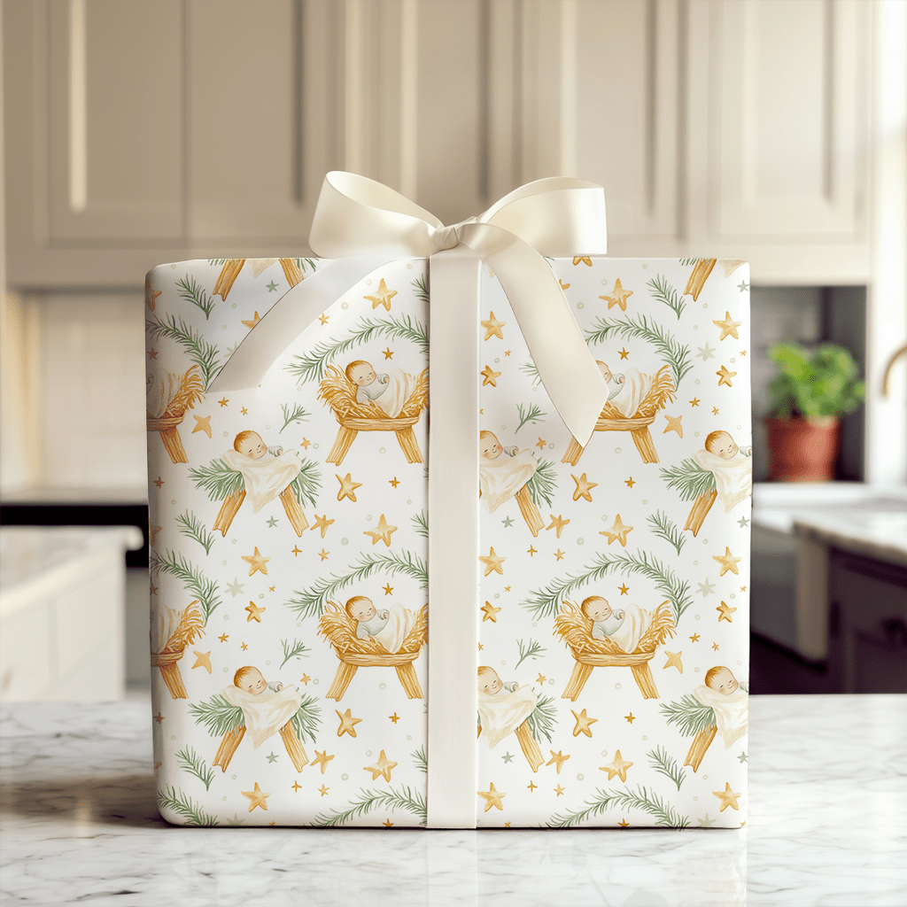 No Crib For A Bed - Wrapping Paper - Aspen & Arlo