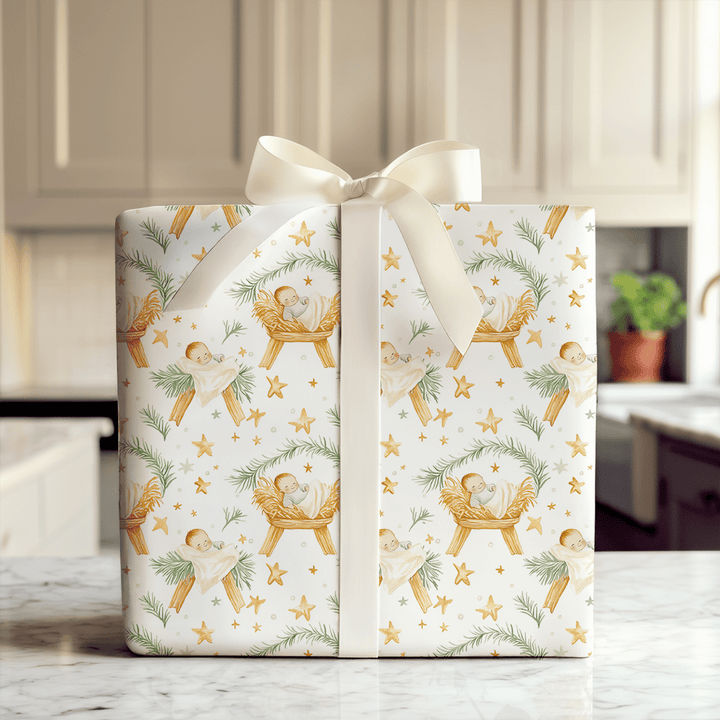 No Crib For A Bed - Wrapping Paper - Aspen & Arlo