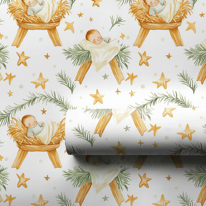 No Crib For A Bed - Wrapping Paper - Aspen & Arlo