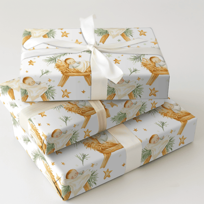 No Crib For A Bed - Wrapping Paper - Aspen & Arlo