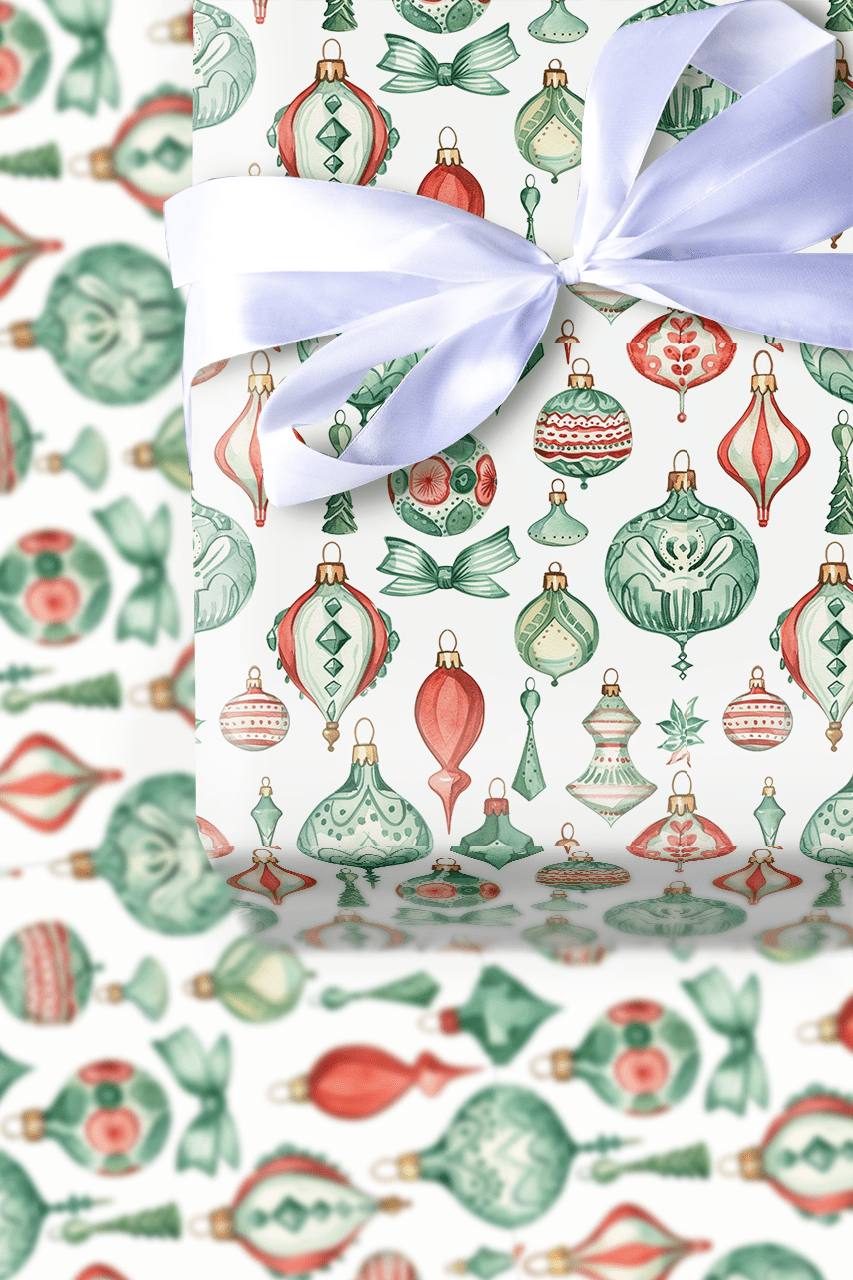 Holiday Baubles - Wrapping Paper - Aspen & Arlo