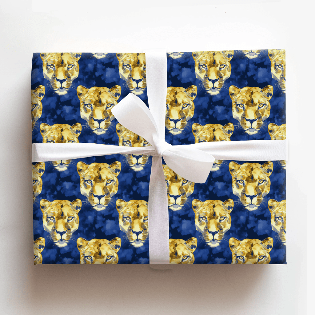 Golden Blues - Wrapping Paper - Aspen & Arlo