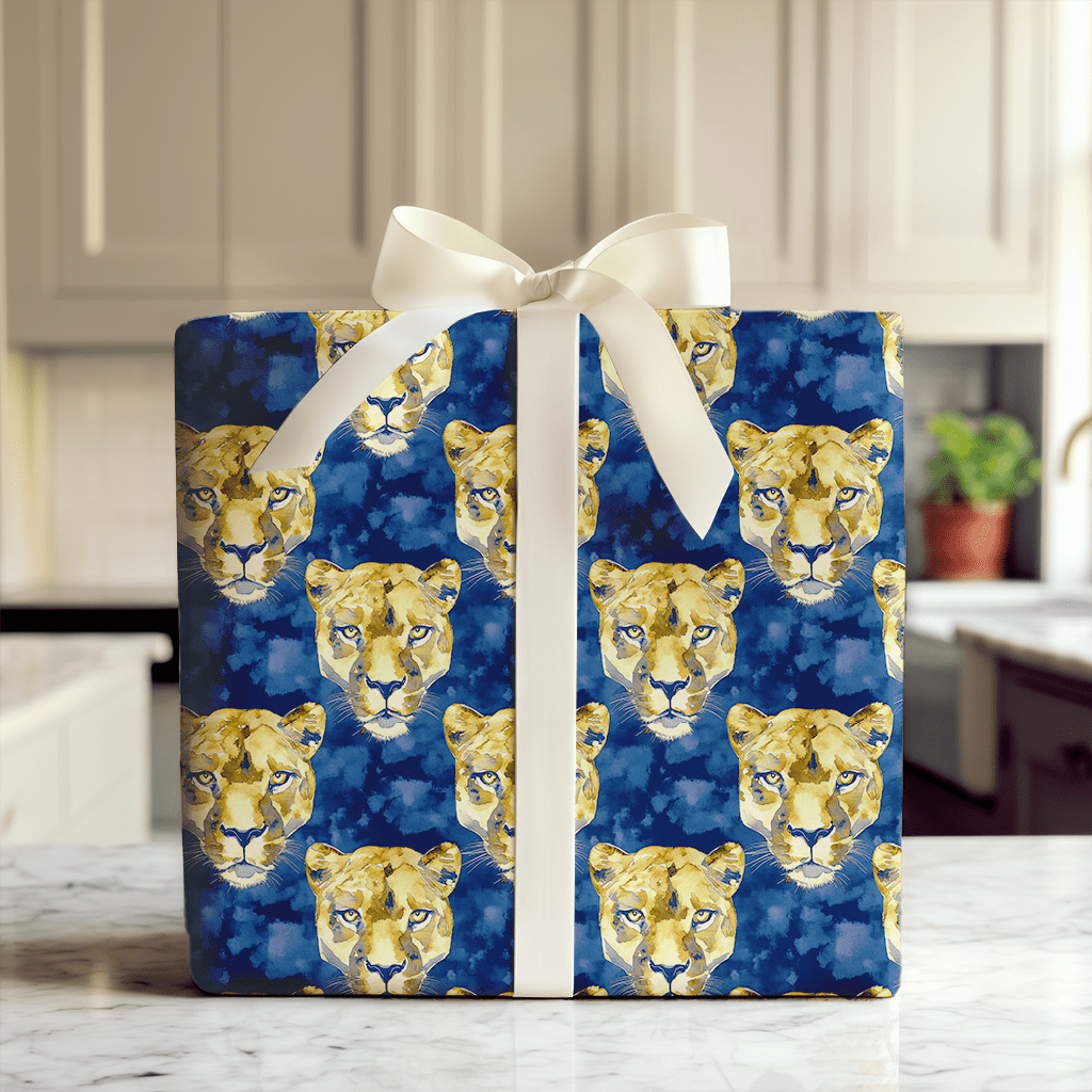Golden Blues - Wrapping Paper - Aspen & Arlo
