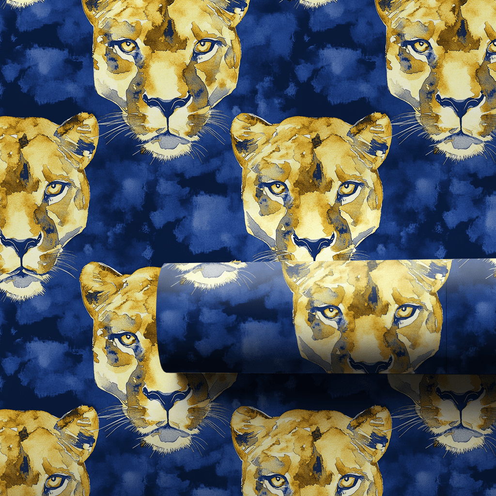 Golden Blues - Wrapping Paper - Aspen & Arlo